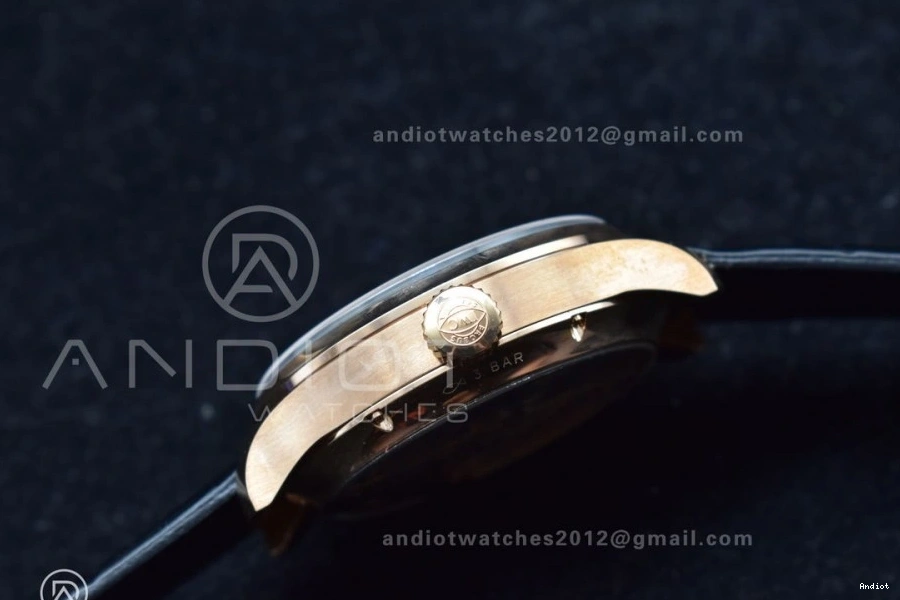 on 5033 Clone RG 1:1 Calendar Black Best Edition Perpetual Portugieser Dial A52610 Leather White Strap APSF 0131